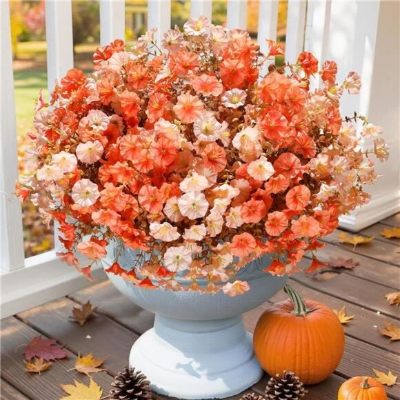 Fake Fall Flowers Artificial Flowers Plants for Outdoors Autumn Decoration - Picture 3 of 7